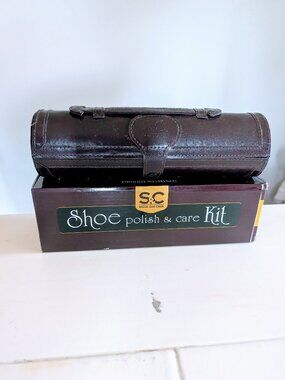 Stone & Clark 12 Pc Shoe Polish Care Kit Leather Shoe Shine Set Open Box New